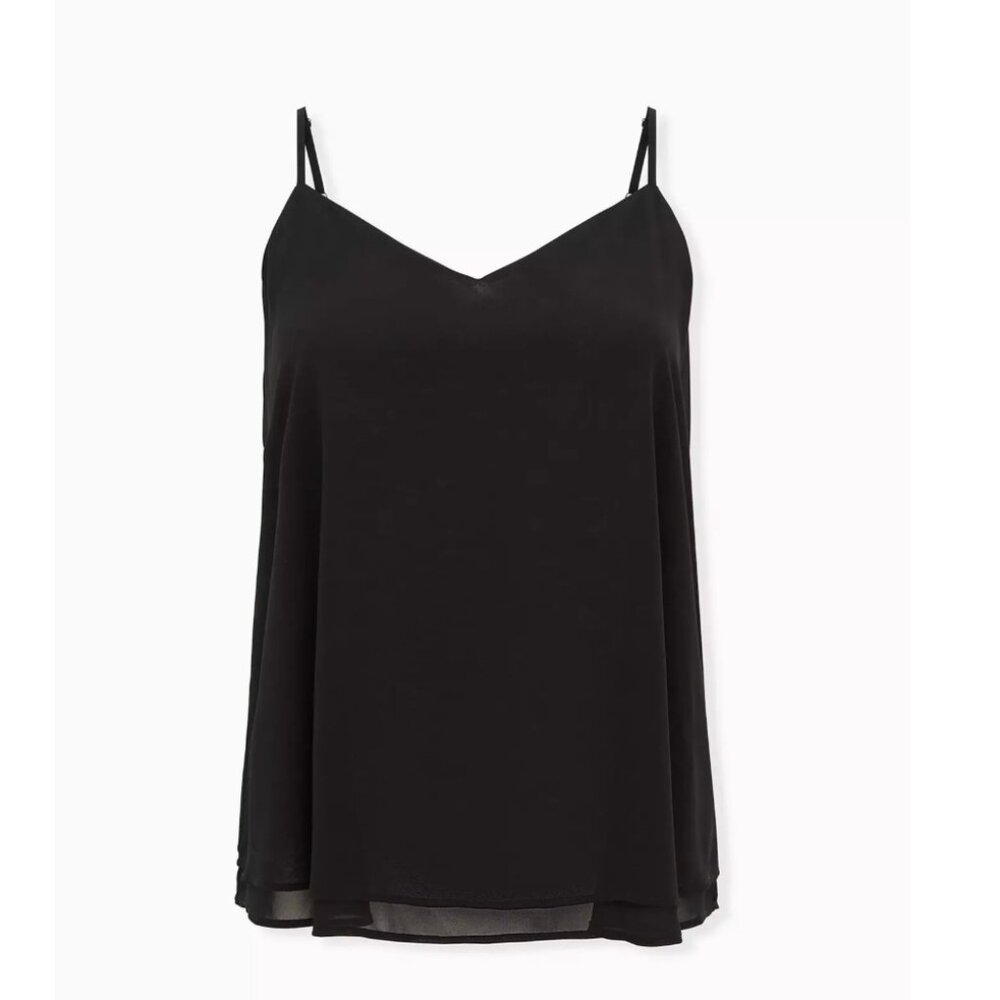 Torrid Sophie Black Chiffon Cami 3X Double Layer Swing Tank Top 3 Closet Staple